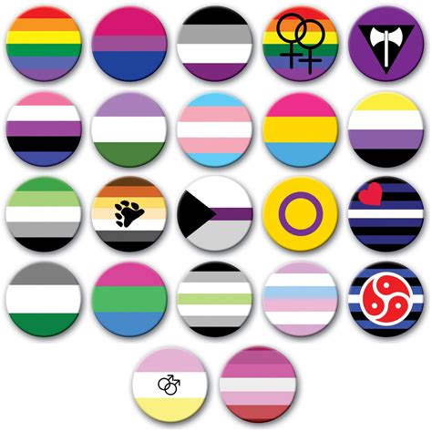 Mm Lgbtq Pride Flag Button Badge Choice Of Size Etsy