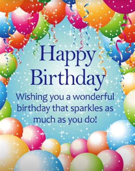 Birthday Wishes Happy Birthday Sparkle Free Happy Birthday Cards