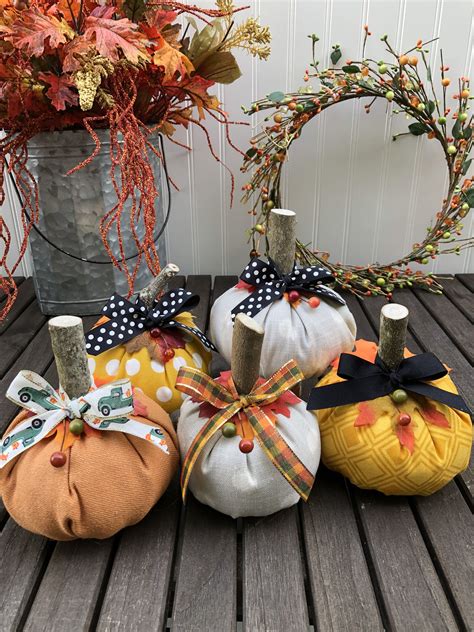 Pumpkins, Fabric Pumpkins, Farmhouse Style Pumpkins, Fall Pumpkins ...