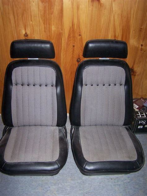 Buy 1969 Camaro Seats Black Houndstooth Front Pair And Rear Upper