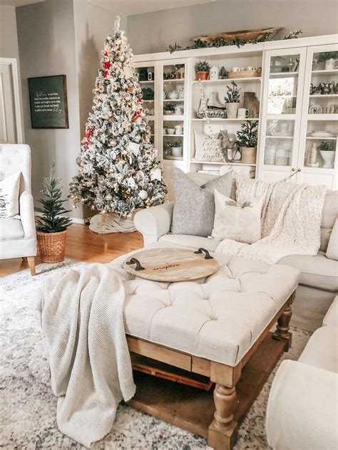 Stick florist clay adhesive (joann.com) to the bottom of the compote, and press the cone onto it. Living Room Decor Cozy in 2020 | Christmas living rooms ...