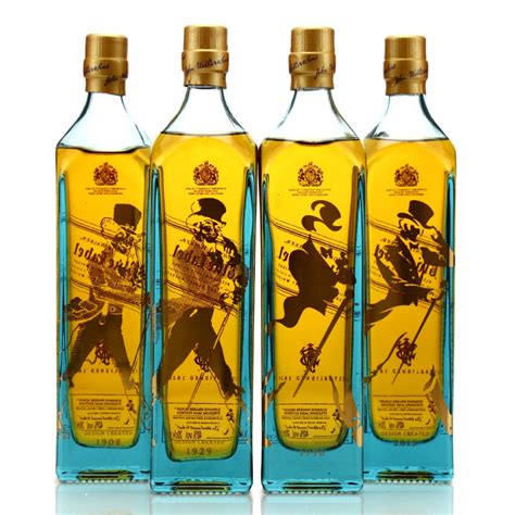 Johnnie Walker Blue Label Striding Man Collection 4 X 20cl Whisky