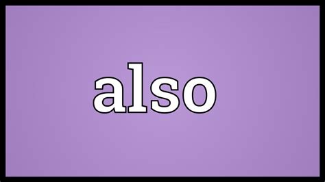 Advanced life support in obstetrics (also), a program developed by the american academy of family physicians (aafp). Also Meaning - YouTube