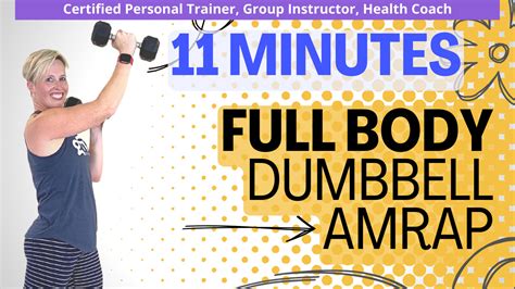 Gf11 Full Body Dumbbell Strength Amrap Workout Get Fit With Ashley