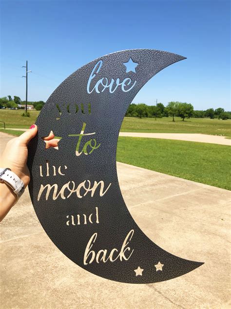 Check out our great posters, wall decals, photo prints, & wood wall art. I love you to the moon and back sign | Metal signs decor, Metal tree wall art, Art gallery wall