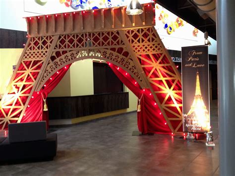 The french aren't so concerned with principles of décor, but more concerned about the visceral reaction that happens in front of a truly beautiful piece. Paris themed Springfield High Prom. Décor by Ambience http ...