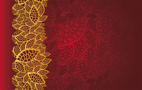 Floral Pattern With Red Background Seamless Luxury Ornamental