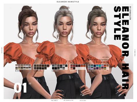 Eleanor Hair By Leah Lillith At Tsr Sims 4 Updates