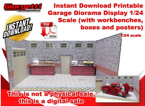 Printable Garage Diorama Template 2023 Template Printable
