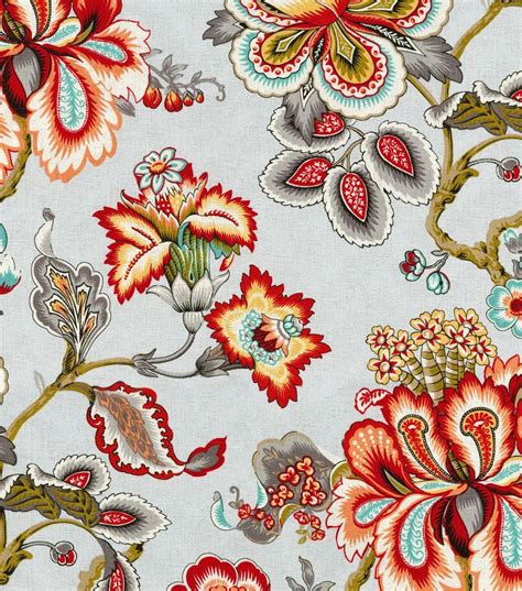 Hgtv Home Upholstery Fabric 54 Bespoke Blossoms Mineral Homedecortips