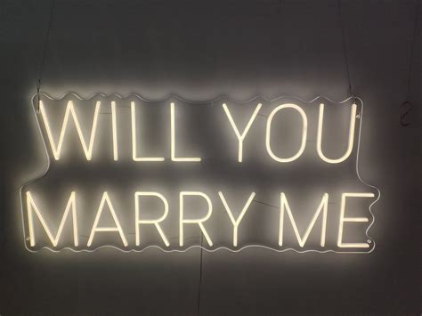 Will You Marry Me Proposal Sign Just Marry Me Light Engagement Etsy