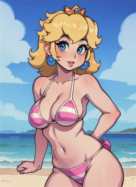 Princess Peach In Two Different Bikinis Rpeachypeach