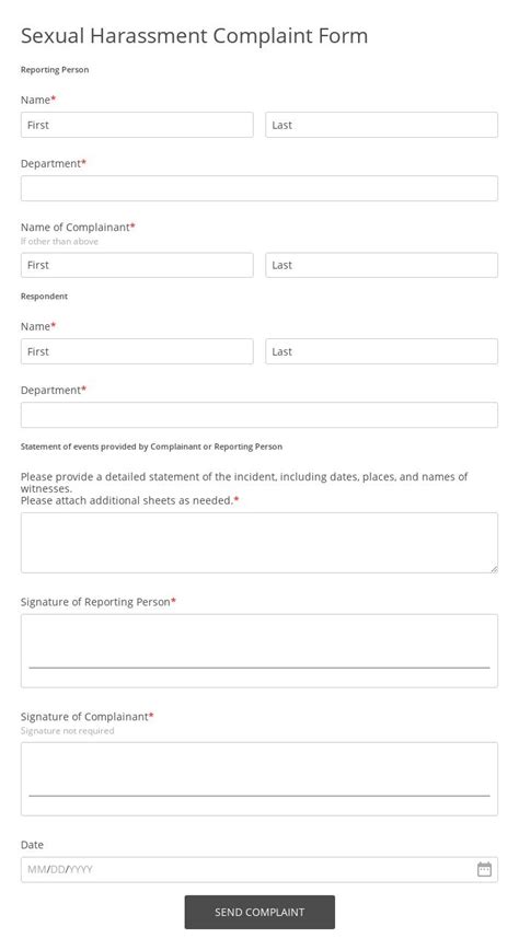 complaint form templates and examples 123 form builder