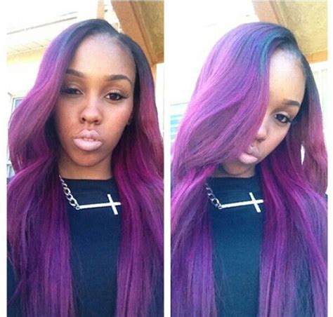 Purple Hair Hair Color For Dark Skin Purple Hair Hair Inspiration