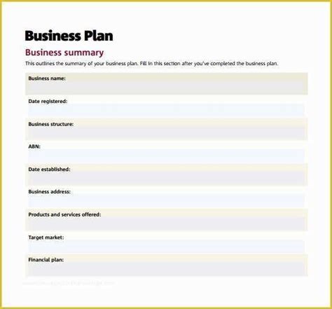 Simple Startup Business Plan Template Free Of Designing A Business Plan