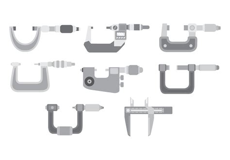 Micrometer Icon Set 151914 Vector Art At Vecteezy