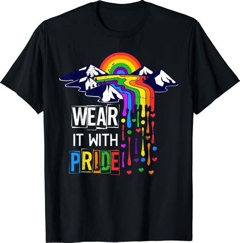 Lgbtq Rainbow Pride Month Gift Queer Gay Parade Lgbt T Shirt Amazon Co Uk Fashion