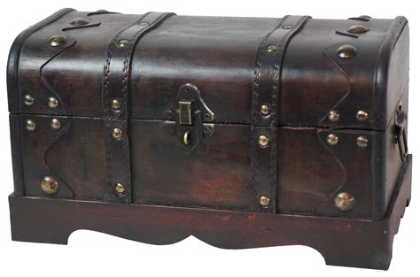 Vintiquewise Small Pirate Style Wooden Treasure Chest: Amazon.ca: Home
