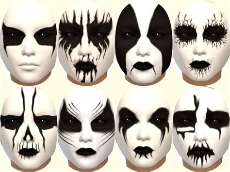 Black Metal Face Paint The Sims 4 Catalog