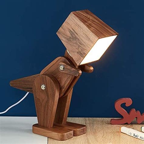Concrete table lamp b22 push bar. HROOME Wood Dinosaur Table Lamp, Dimmable Kids Desk Lamp ...