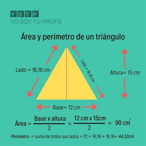 Sabes calcular el área y el perímetro de un triángulo Yo Soy Tu Profe