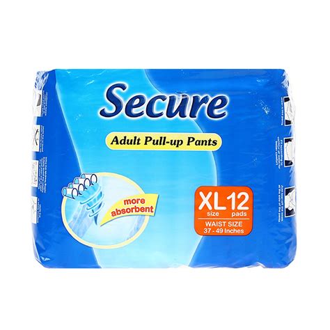 Secure Adult Pull Up Pants Xl 12s Csi Supermarket