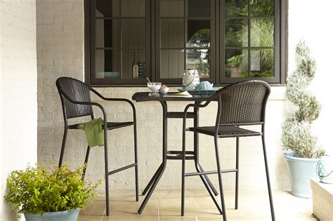 Choose from the latest outdoor recliners and chairs for your yard. This bar height patio set is perfect for any balcony ...