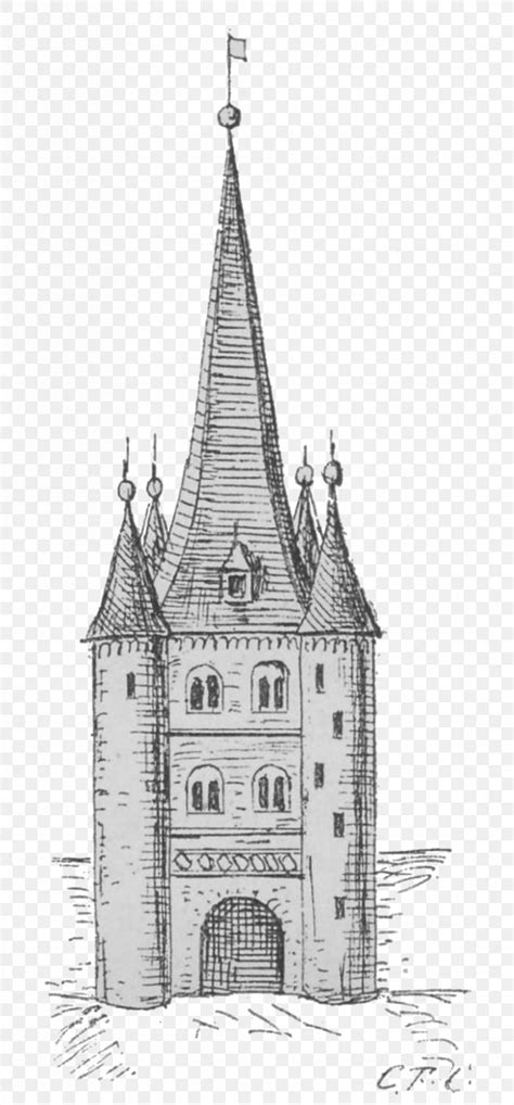 Tower Medieval Architecture Drawing Gothic Architecture Building Png