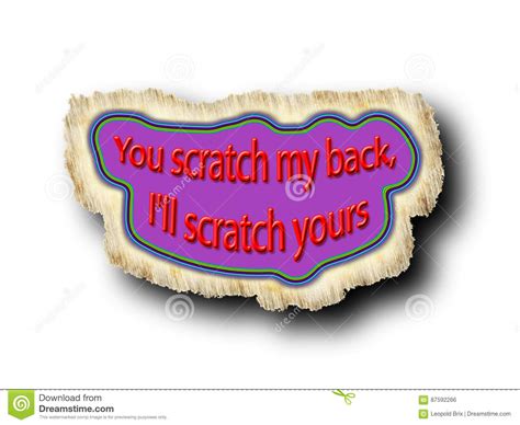 You Scratch My Back I`ll Scratch Yours Stock Illustration Illustration Of Sense Fiddle 87592266