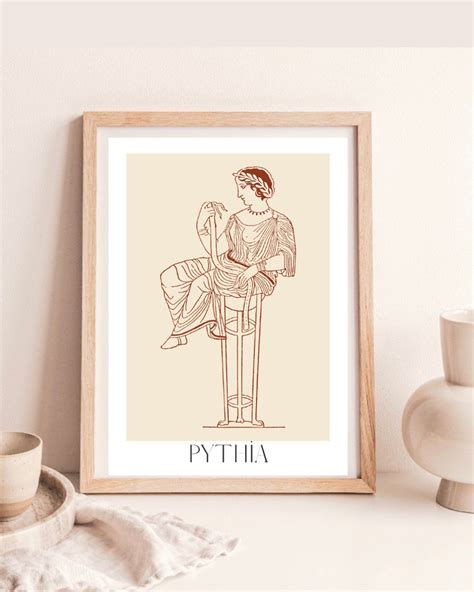 Pythia Oracle Of Delphi The High Priestess Poster Priestess Etsy