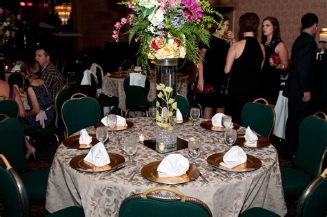 Table Linens In Grand Ballroom Of Hotel Galvez In Galveston Texas