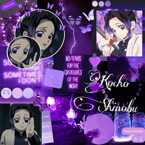 Freetoedit Purple Kimetsunoyaiba Shinobukocho Aesthetic Remixed