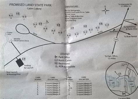 Promised land state park cabins. Bear Wallow Cabins map - Picture of Promised Land State ...