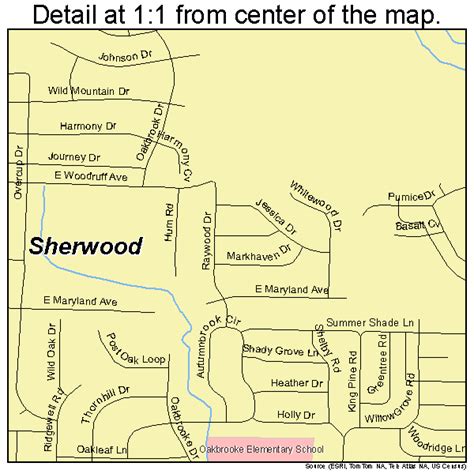 Sherwood Arkansas Street Map 0563800