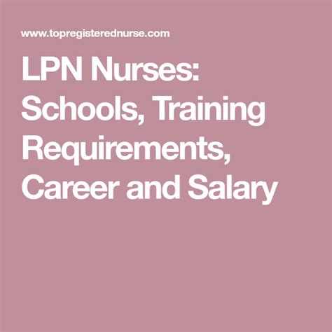 Lpn Nurses Schools Training Requirements Career And Salary Lpn