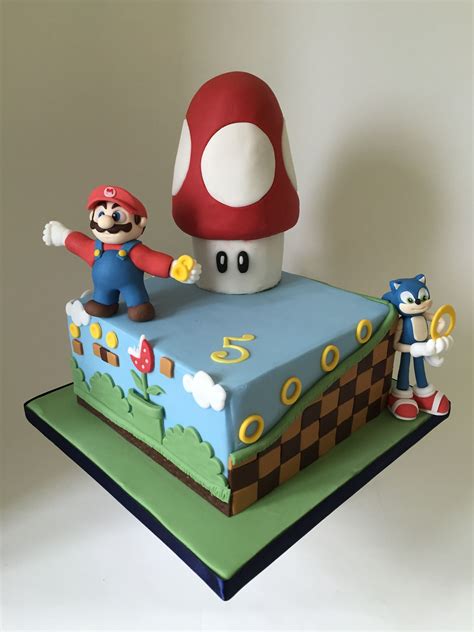 Mario and sonic birthday cakes. Sonic and Mario cake | Mario cake, Novelty cakes, Thomas ...