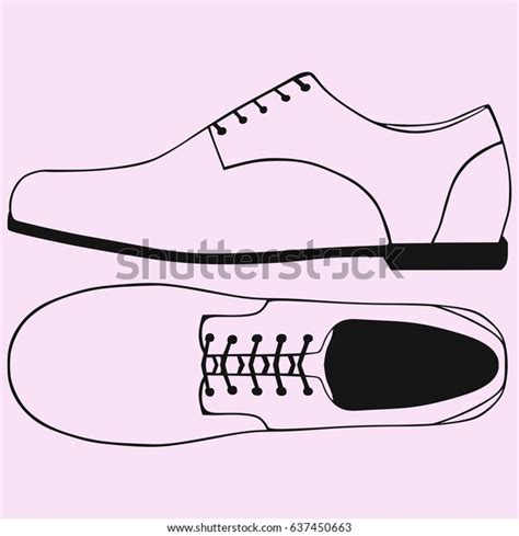 Shoes Shoelace Vector Silhouette Isolated Stock Vector Royalty Free