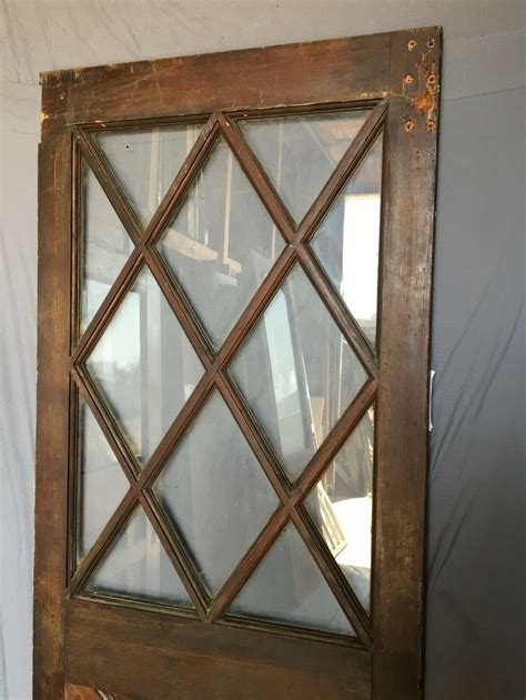 1 Antique Exterior 12 Lite Diamond Pattern 30x80 Entryway Door - Etsy