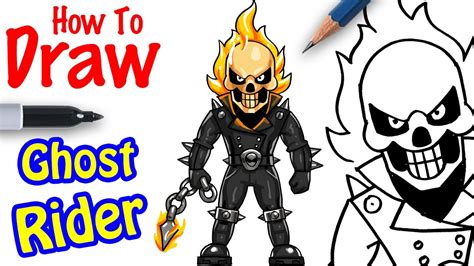 How To Draw Ghost Rider Youtube