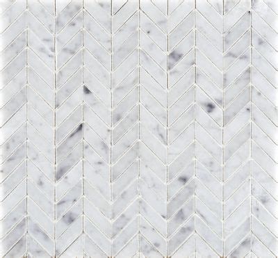 Herringbone mosaic tiles are sure to bring some unique luxury to your home. Carrara Mosaics | ANN SACKS Tile & Stone