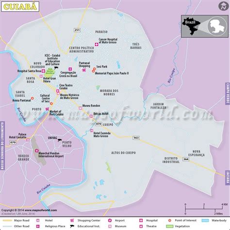 Você está procurando o mapa cuiaba da parede ou o mapa da parede? Cuiaba Map, City Map of Cuiaba Brazil | Map, Metropolitan ...