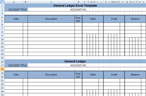Microsoft Excel Business Ledger Template Marie Thomas Template