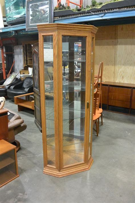 Check spelling or type a new query. BUHLER FURNITURE SOLID OAK CORNER GLASS DISPLAY CABINET