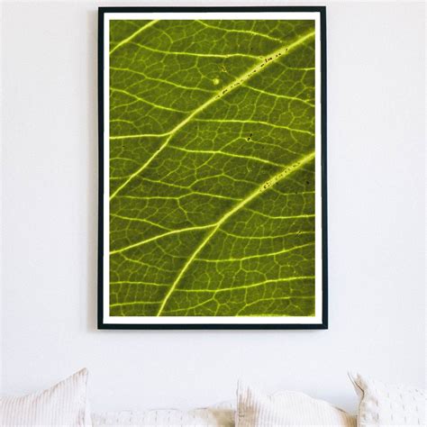 Green Leaf Textured Art Printing Wall Art Décor Printable Etsy