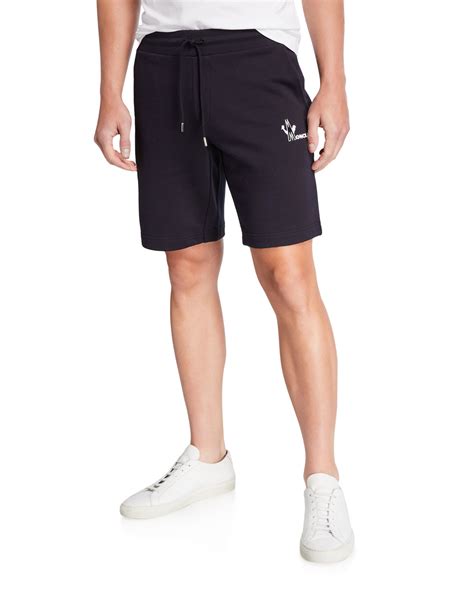 Moncler Mens Solid Cotton Sweat Shorts Neiman Marcus