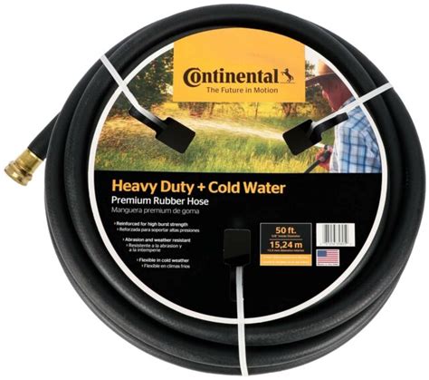 Continental Premium Cold Water Heavy Duty Black Epdm Garden Hose 58