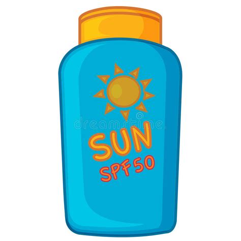 Sun cream stock vector. Illustration of artwork, container - 9534516