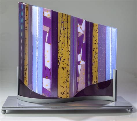 Lavender Wave By Varda Avnisan Art Glass Sculpture Artful Home Glass Art Glass Art