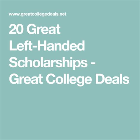 20 Great Left Handed Scholarships Great College Deals Left Handed