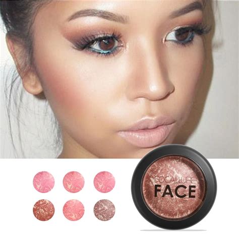 focallure natural face pressed blush makeup baked blush palette baked cheek colors cosmetic face